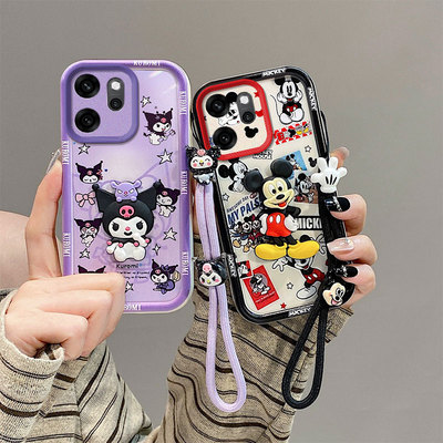 立体米奇适用于OPPOReno15Pro5G海外版手机壳日韩可爱女opopreno15por保护套新款时尚卡通个性手绳remo15pro