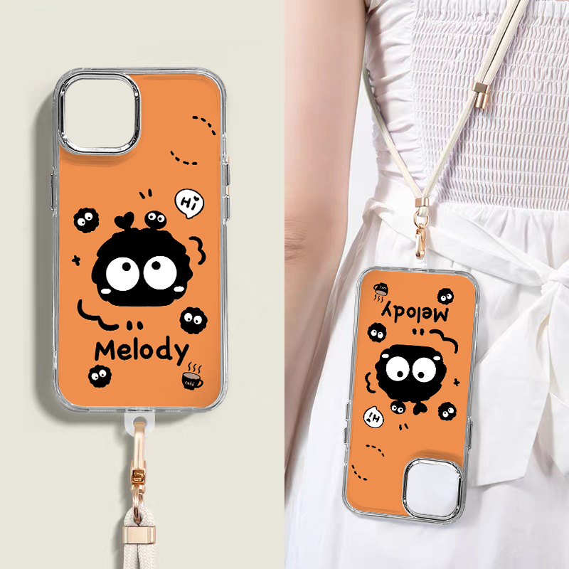 透明边超薄爱马仕橙色卡通高级