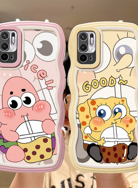 适用红米Note10pro手机壳卡通海绵宝宝5g版redmi nite10时尚保护套n0te10pro个性搞怪可爱女生nota10学生全包