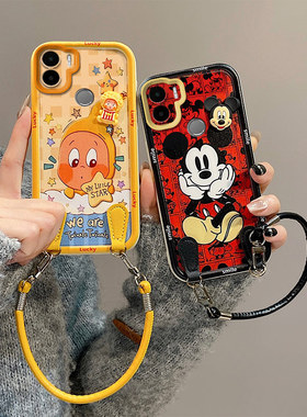 米奇库洛米适用小米POCO C50手机壳卡通可爱女p0c0 c50一体手绳POCOC51保护套时尚男女povoc51星星人硅胶软壳