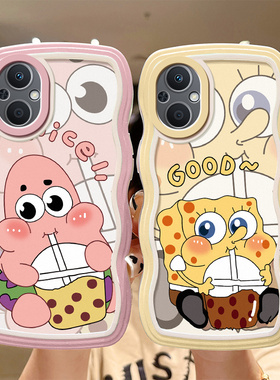 适用于OPPO A96手机壳可爱海绵宝宝0pp0a96硅胶个性PFUM10时尚简约oppi欧普a96保护套ins风opopa96卡通女学生