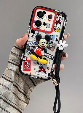 库洛米适用小米POCOM6Pro 4G手机壳米奇男女p0c0 m6pro叮当卡通可爱女povom6por保护套新款美乐蒂m6pr0手绳软