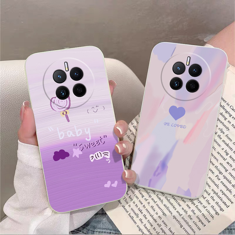 油画爱心卡通学生全包边防摔软壳