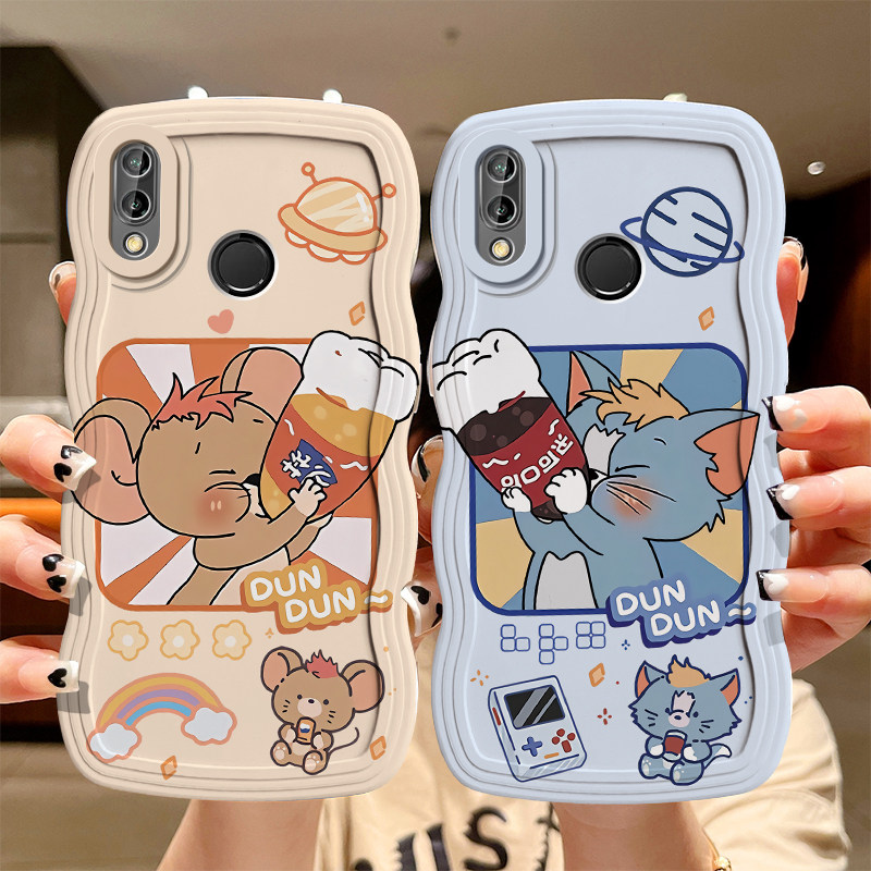 适用于华为荣耀8X手机壳卡通情侣款honor8x保护套ins风简约jsn-al00时尚可爱女生ry8x硅胶。畅玩8x简约波浪纹