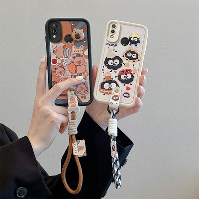 适用华为畅享9Plus手机壳卡皮巴拉Y92019男女皮纹。畅亨9plus煤球情侣卡通y9 2019可爱少女hw畅想9puls保护套