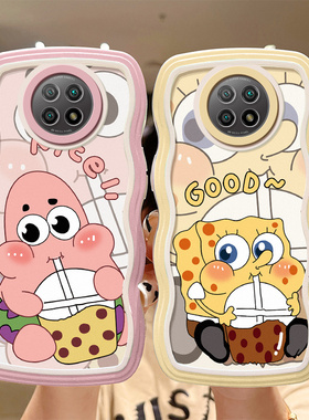 适用红米note9 5G手机壳卡通海绵宝宝M2007J22C个性学生redmi note9保护套n0te9时尚可爱女ml nota9硅胶n0te9