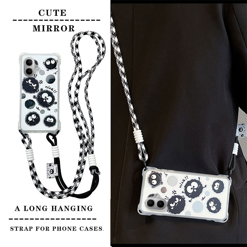 卡通可爱全包防摔手机壳斜跨挂绳