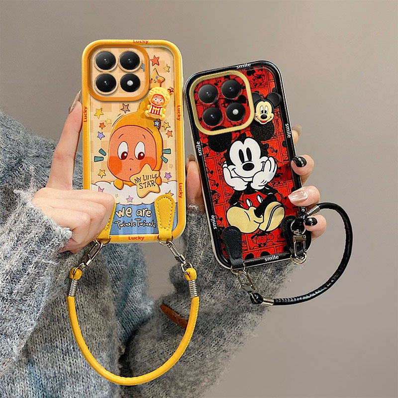 米奇库洛米适用小米15T手机壳卡通可爱女xiaomi15t一体手绳xiaomi 15TPro保护套新款ml15tpor时尚学生硅胶15t