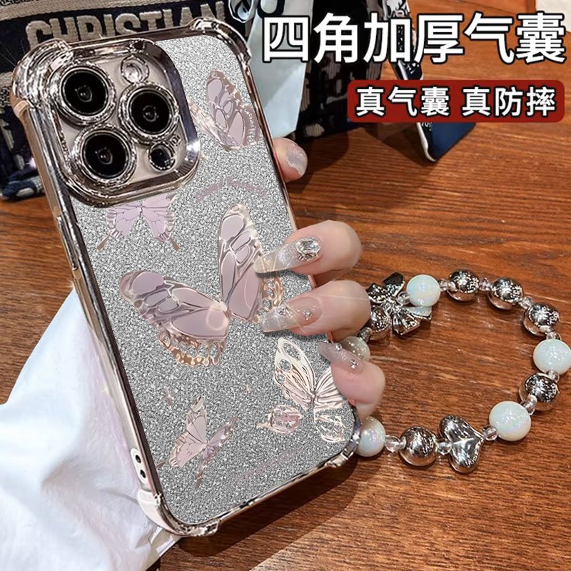 日韩撞色气囊适用红米Note13Pro手机壳电镀边框Note13/Note13R透明软胶Note14ProPlus卡通可爱四角防摔壳