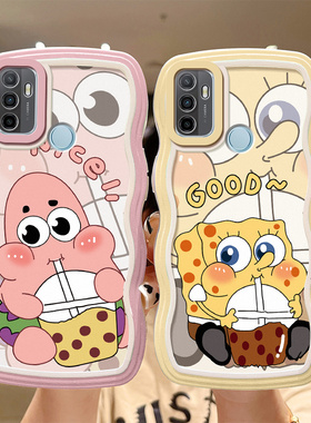 适用OPPO A32手机壳搞怪卡通pdvm00可爱少女0pp0a32保护套ins风oppia32个性简约opopa32时尚硅胶oopo海绵宝宝