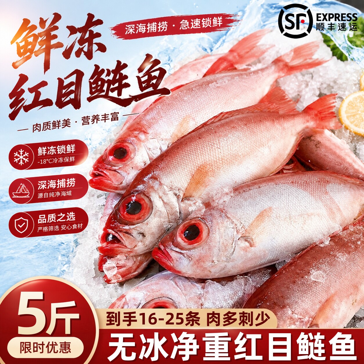 鲜冻红目鲢鱼大眼海鱼