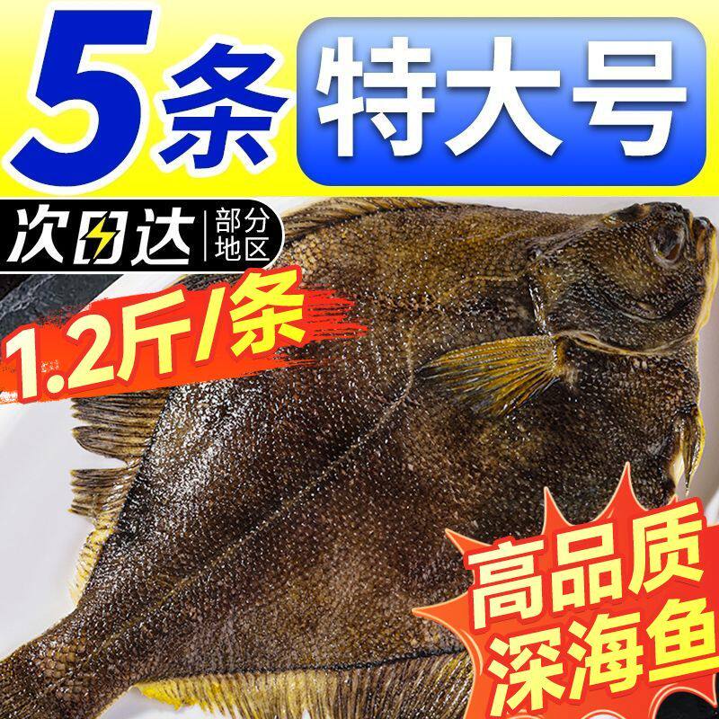 深海船冻鲜冻黄金鲽鱼整条带头
