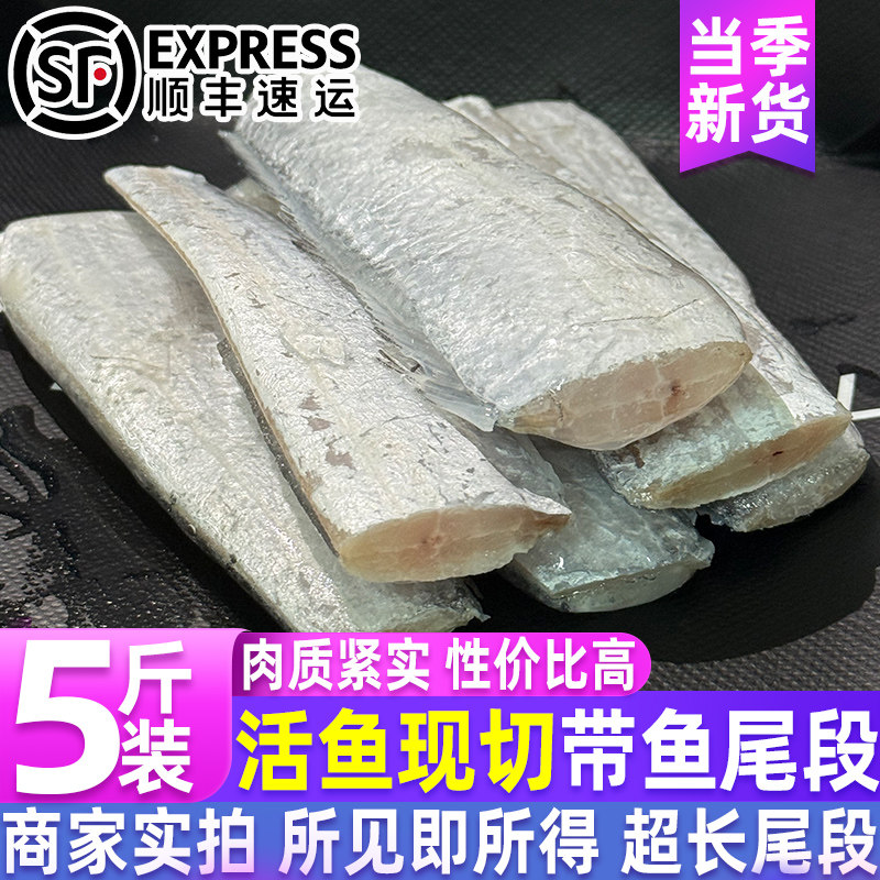 新鲜带鱼尾段带鱼尾巴段刀鱼带鱼精选带鱼尾段活鱼现切饭店商用,水产肉类/新鲜蔬果/熟食,带鱼,淘宝优惠券,粉丝福利购,淘宝优惠卷