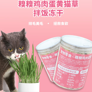 糗糗庄园鸡肉蛋黄猫草拌饭冻干80G 罐