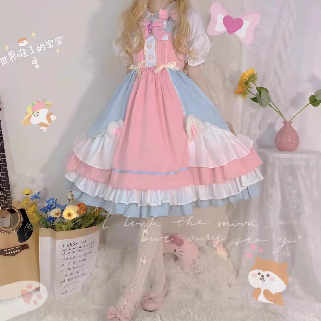 洛丽塔LO甜心蛋糕lolita莓芋心酥学生裙夏日软妹款现货甜款公主裙