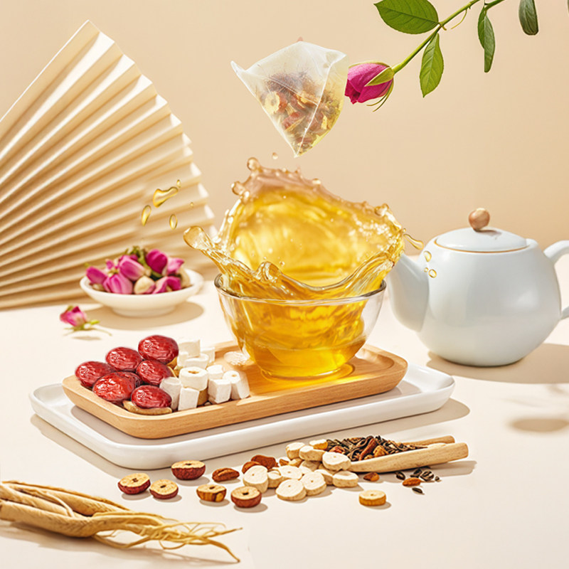 苗家圆圆汉方舒结茶草本植物搭配夏枯草蒲公英玫瑰花养生代用茶