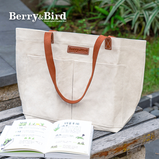 园艺工具袋子户外种花收纳单肩包帆布耐磨多功能背包 berry&bird