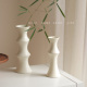 新中式 竹节陶瓷花瓶现代客厅餐桌玄关民宿高级水养白花器艺术摆件
