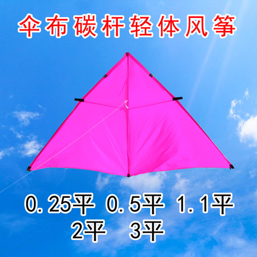 尼龙40D伞布纯碳杆微风轻体风筝