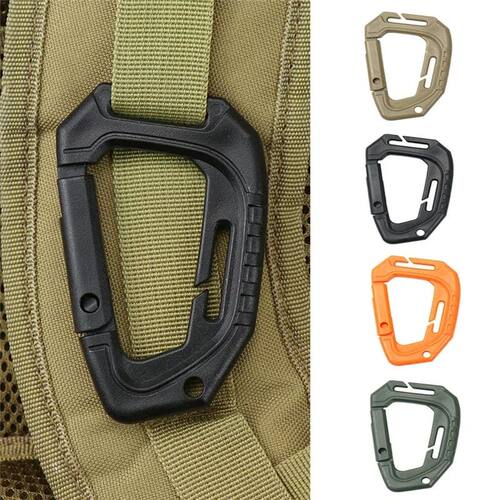 1Pcs Big D-type Plastic Steel Tactical Molle Quick Hook Hang