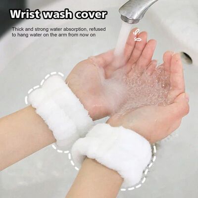 Face Wash Wristband Fleece Skincare  Band Wrist Cuffs for Ma