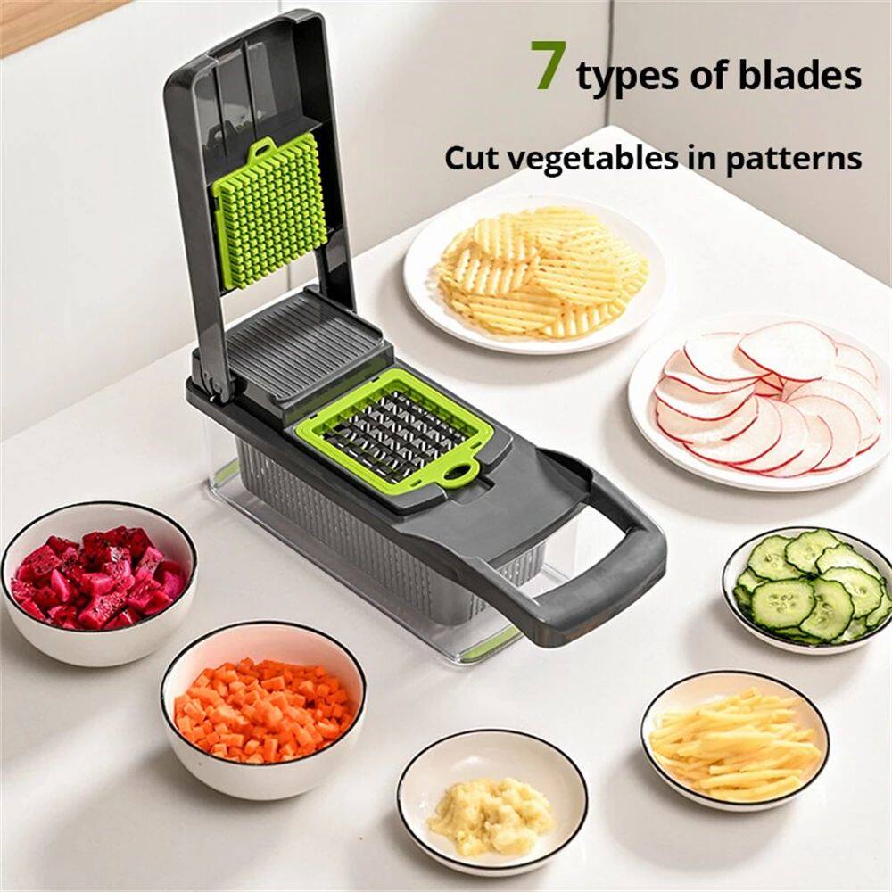 12/16pcs Vegetable Cutter Multifunctional Slicer Fruit Potat
