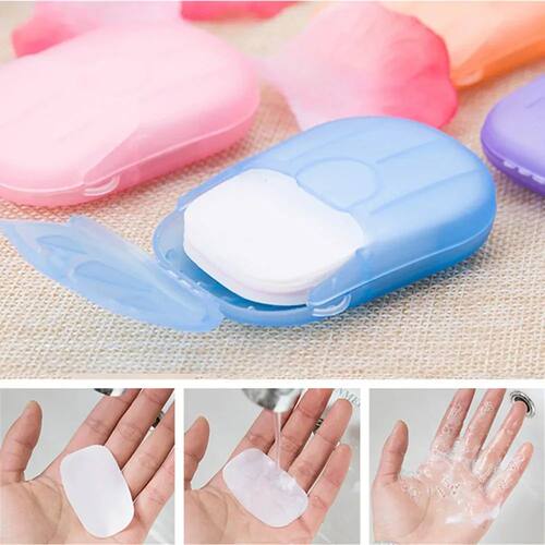 Portable Soap Paper Disposable Travel Camping Mini Cleaning