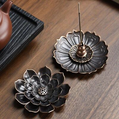 1Pcs Porous Lotus Zen Line Incense Insertion 2-In-1 Incense