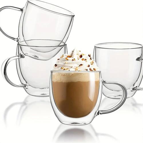 1pc 250ml Premium Double-Walled Borosilicate Glass Coffee Mu