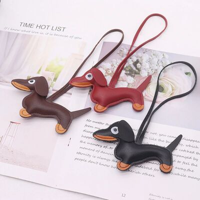 1PC, stylish dog keychain, dachshund bag charm, cute key cha