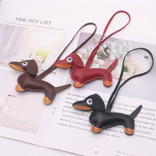 1PC, stylish dog keychain, dachshund bag charm, cute key cha