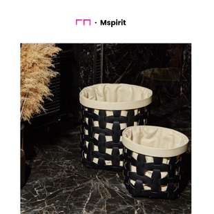 轻奢高级感脏衣篓手工编织收纳筐衣帽间收纳篮家用杂物置物筐