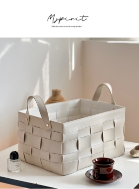 Mspirit 美式简约卧室家用收纳筐大号收纳篮北欧衣帽间杂物筐储物