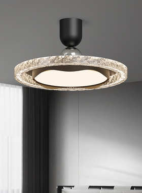 美式黑色意式轻奢卧室吸顶灯现代极简亚克力灯罩铁艺新款主灯