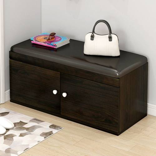 门口换鞋凳鞋柜防尘仿实木多功能简易鞋架多层家用储物柜子穿鞋凳