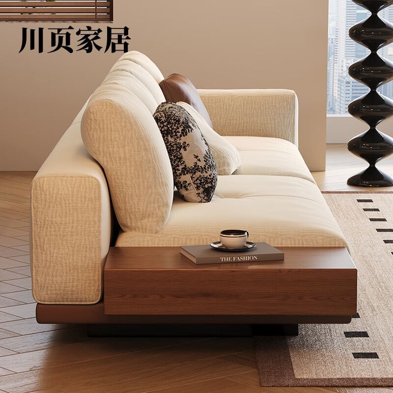 简约复古风雪尼尔布艺康纳利沙发直排小户型客拆洗客厅沙发中古风