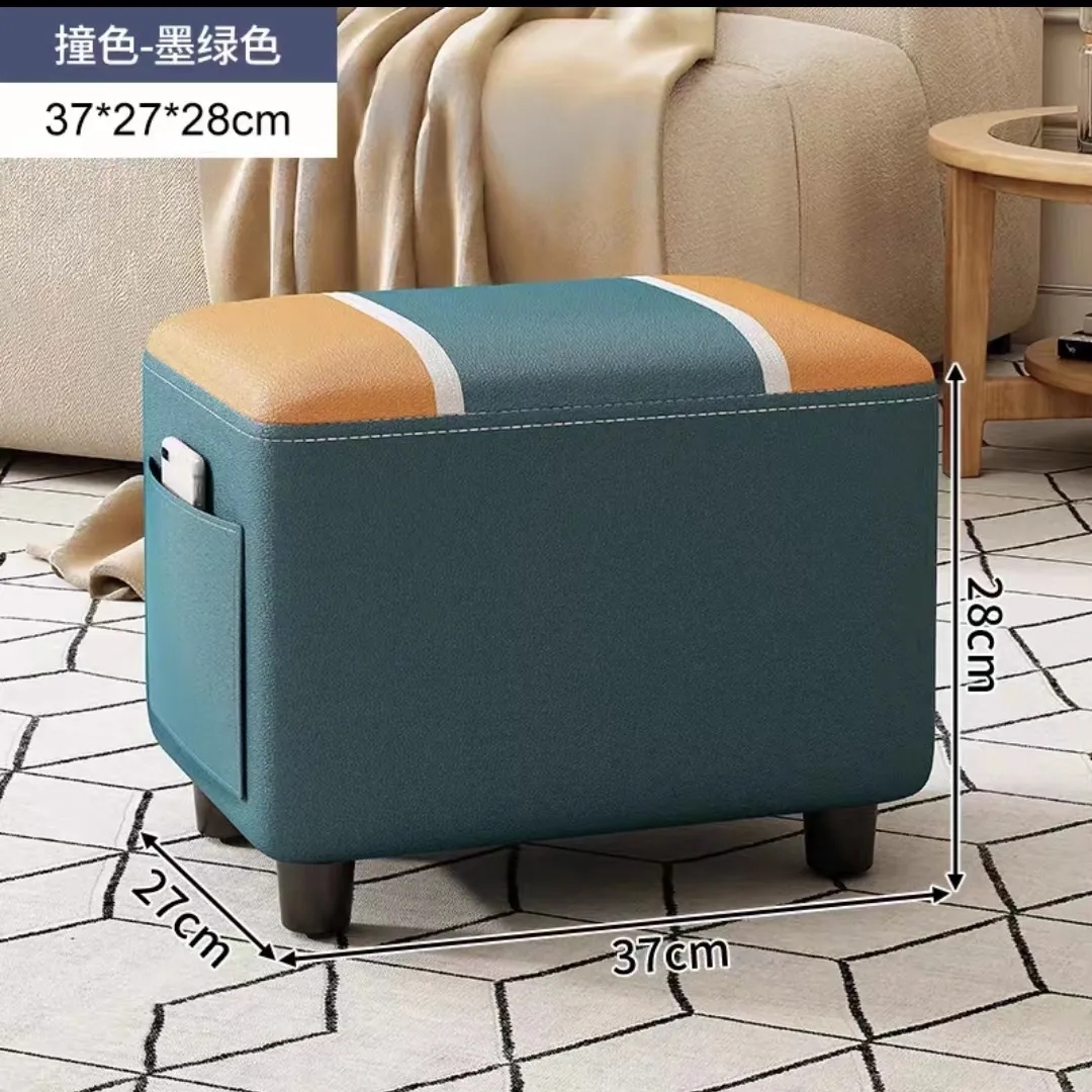 科技布小凳子实木凳入门换鞋凳客厅茶几矮凳小板凳方凳沙发凳家用