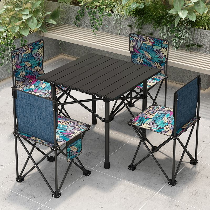 户外折叠桌子蛋卷桌露营用品野餐便携式桌椅套装组合铝合金烧烤桌