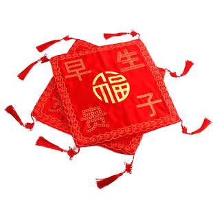 结婚磕头拜堂仪式新人跪垫跪拜喜垫坐福垫新娘改口敬茶喜红色垫子