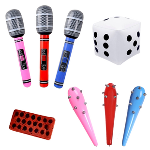 结婚接亲整蛊游戏道具惩罚利器充气狼牙棒锤砖头表白大话筒麦克风
