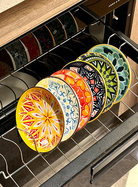 釉下彩吐骨头碟5英寸小碟子蘸料碟家用调料碗菜碟陶瓷餐具垃圾盘