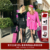 NanaJacqueline双面呢大衣茧型大翻袖 唐艺昕同款 钻扣羊毛外套