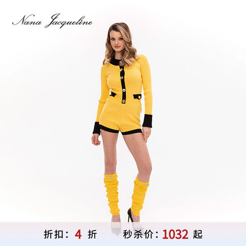 NanaJacqueline连体裤拼色复古