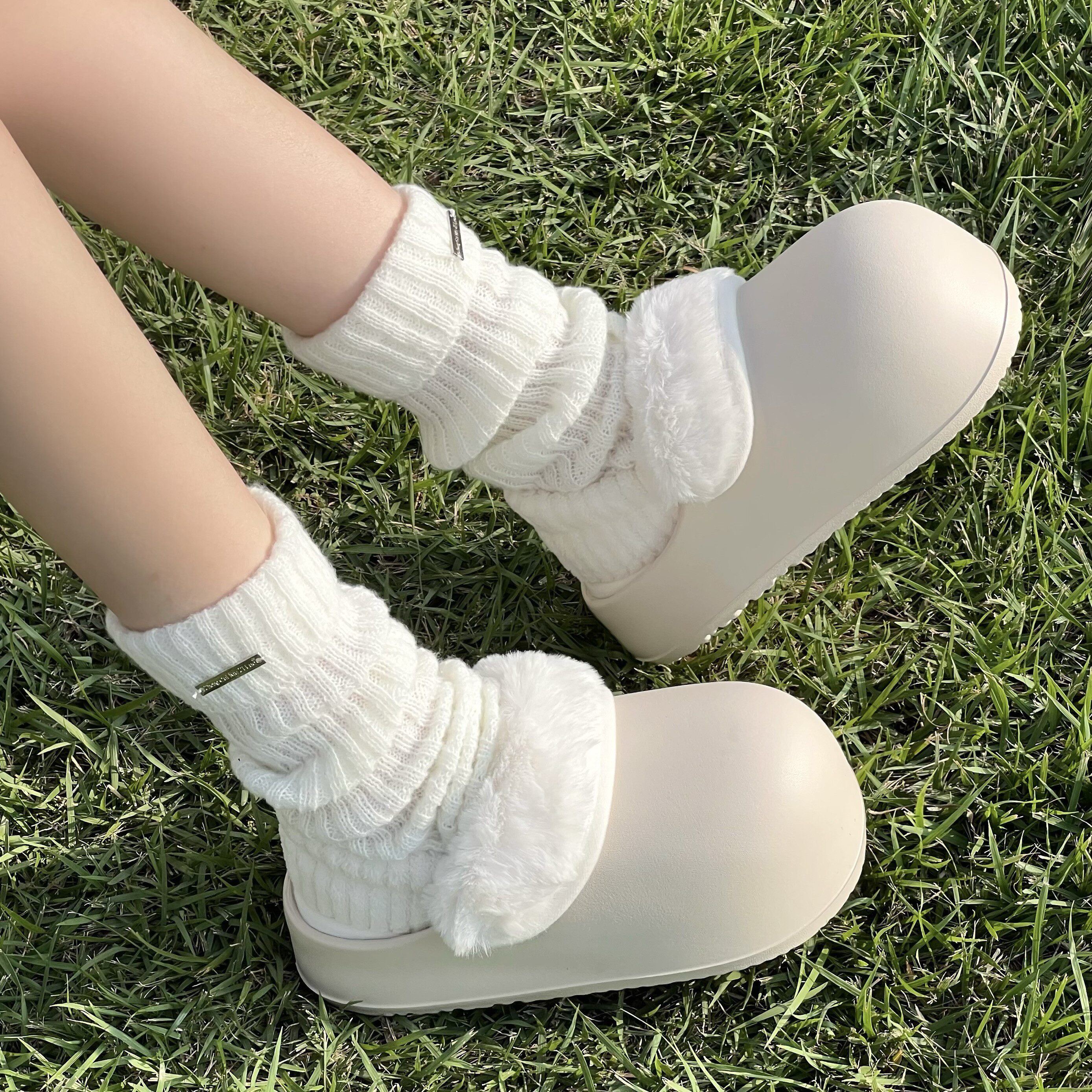 冬季拖鞋女加绒厚底包跟EVA保暖棉拖外穿防水大头面包可拆卸棉鞋