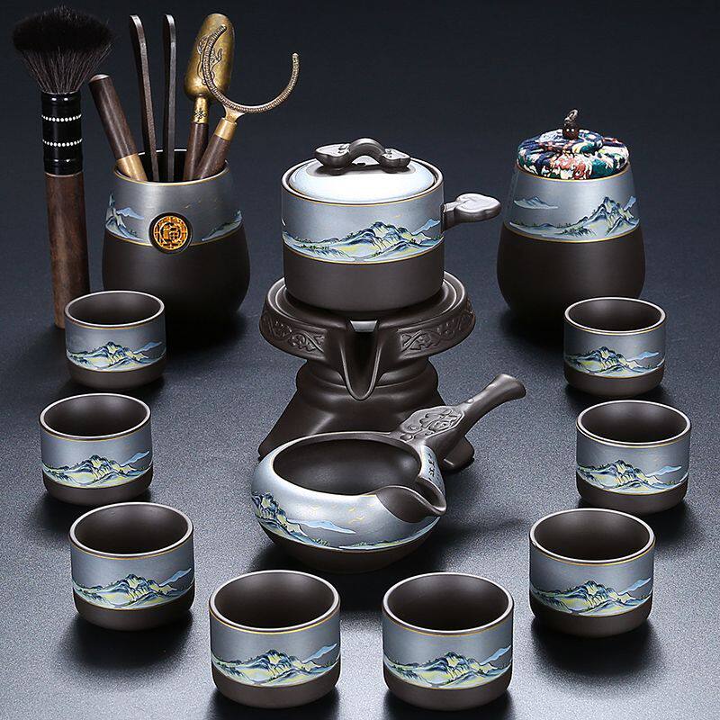紫砂自动茶具套装千里江