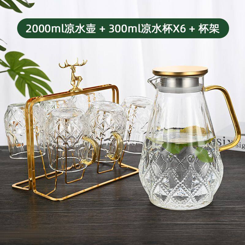 加厚玻璃凉水壶高温耐热