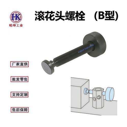螺栓 滚花头螺栓(B型)  与可调式限位器组合使用压紧工件 BJ737-B
