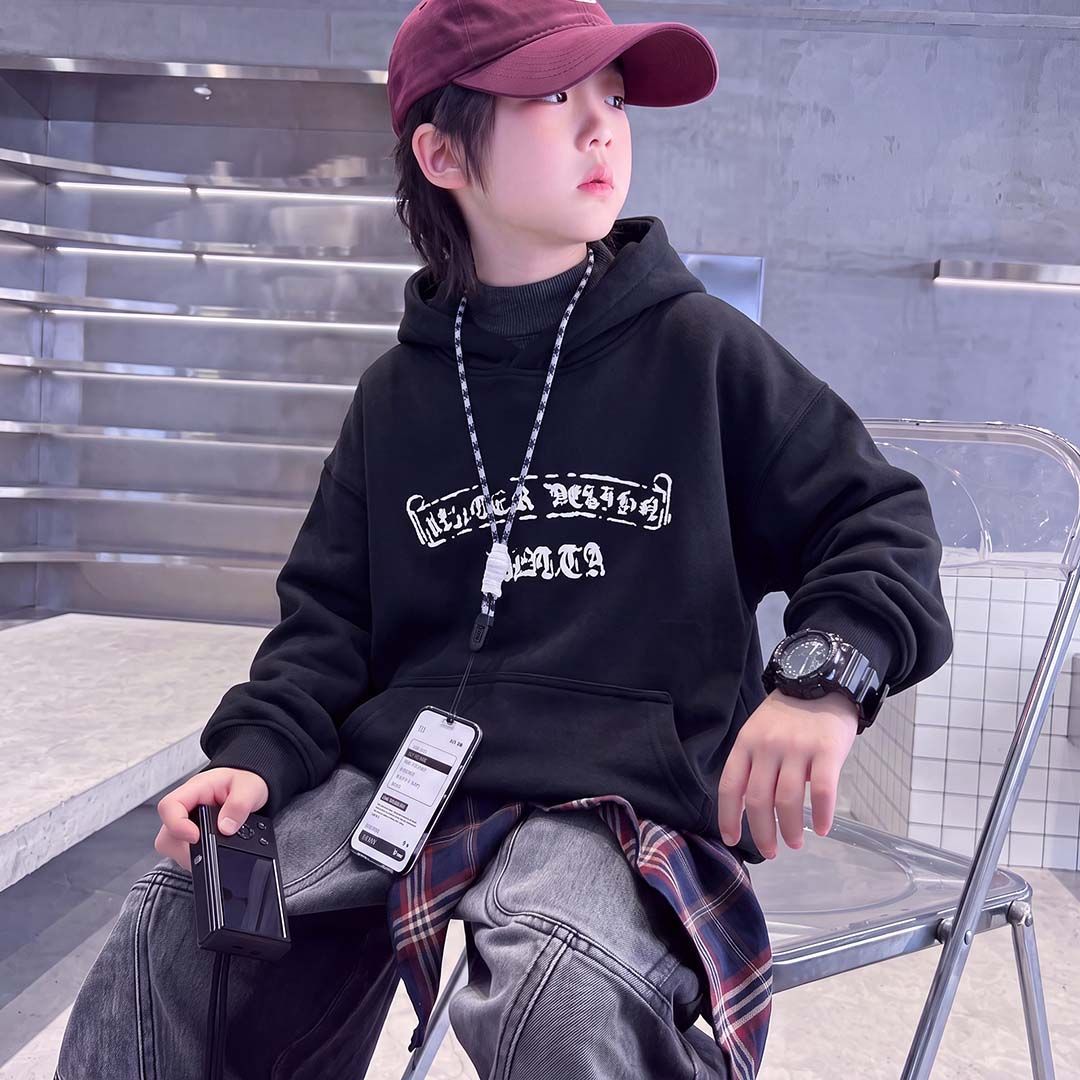2026新款春秋儿童棉质连帽卫衣韩版百搭洋气男女童休闲爆款开学