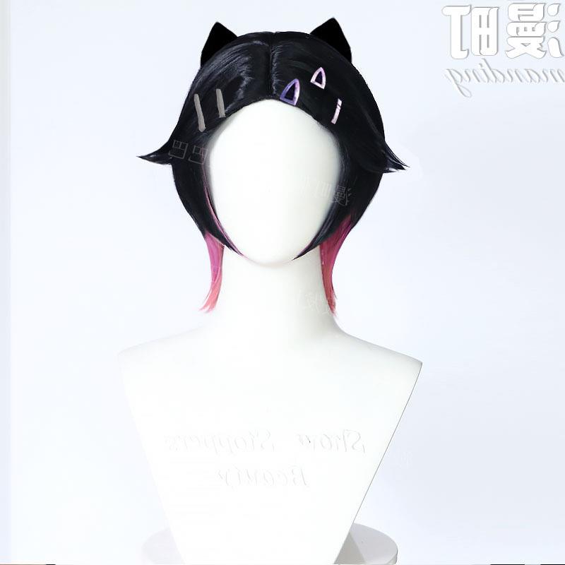 无畏契约新英雄CLOVE丁香cos假发暮蝶35cm渐变短款假毛