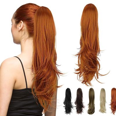 许昌假发 欧美长卷发马尾假发ponytail hair化纤假发抽绳假发马尾